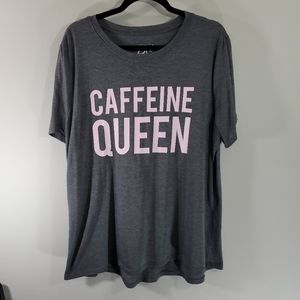 Gray Caffeine Queen Plus Sized T-shirt 2X